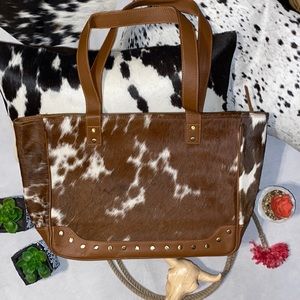 *SOLD* New Handmade 100% Real Cowhide Leather Shoulder Purse Tote Bag